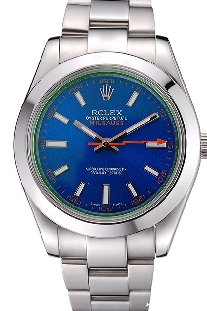 Rolex aaa copy And Milgauss Rolex Steel Stainless Dial Bezel Case Blue 622838 0708